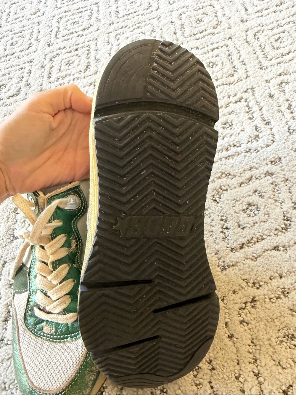 Golden Goose Wmns Running Sole 'Metallic Green'  Sz 38 - Picture 9 of 10